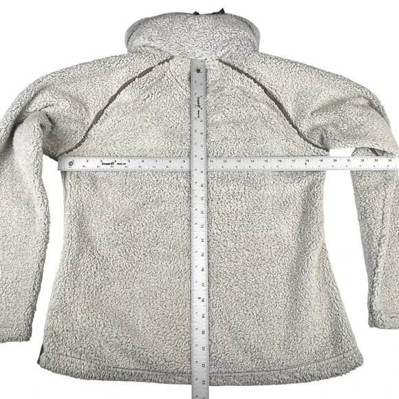 Kuhl Flight Jacket Hoodie Women's Small Stone Faux Fur Fleece Full Zip $189 MSRP - Picture 12 of 14